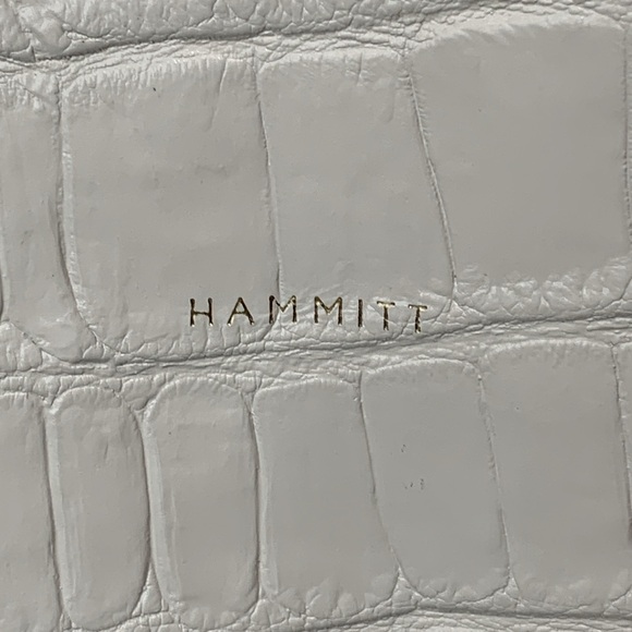 Hammitt Daniel Bag Large White Leather Crocco NWT - Picture 4 of 16